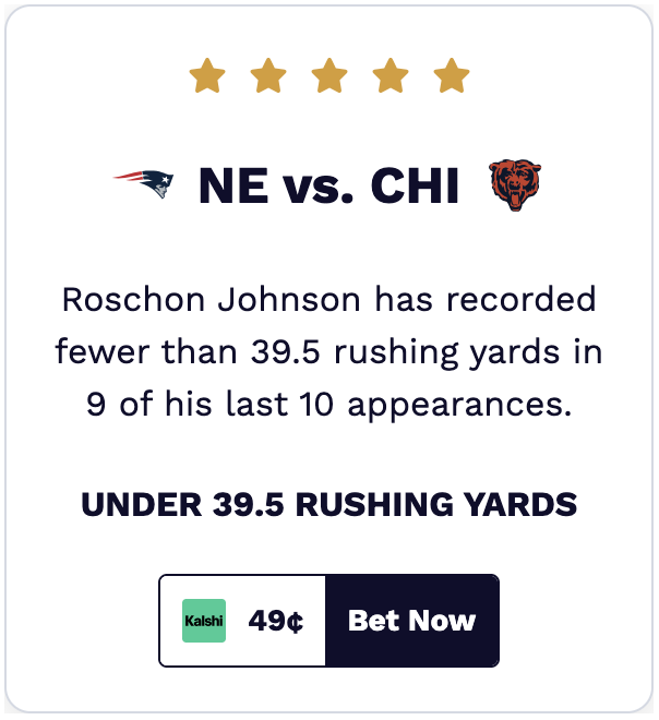 NFL player prop trends for Thursday Night Football.