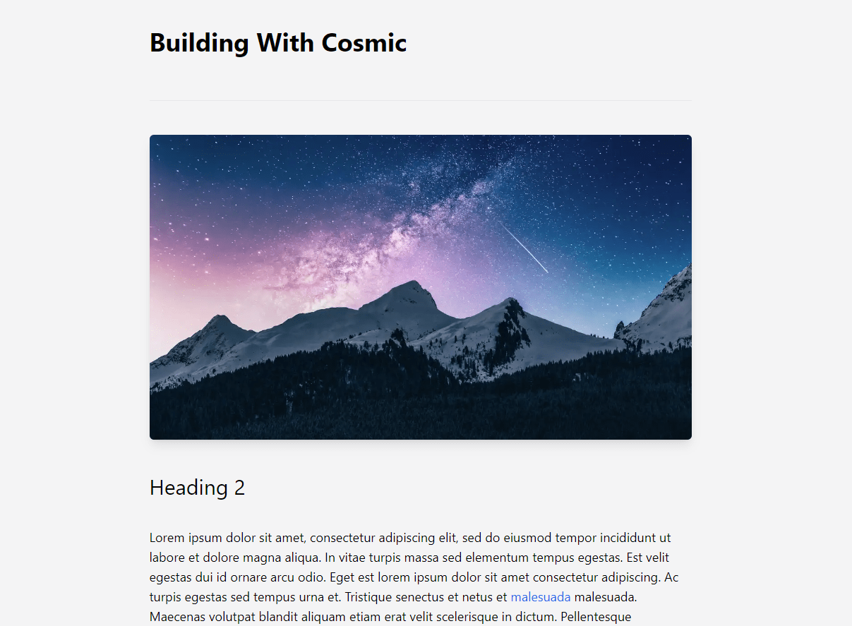 Simple Astro Blog article page