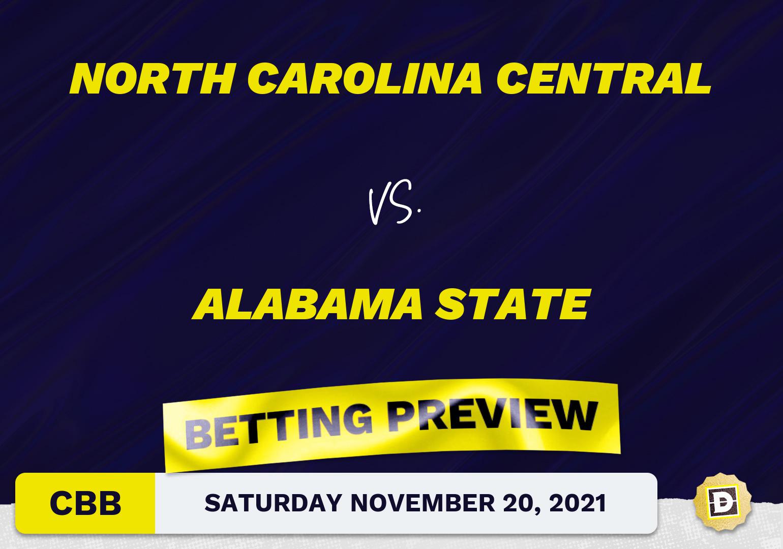 North Carolina Central vs. Alabama State CBB Predictions and Odds - Nov 20, 2021
