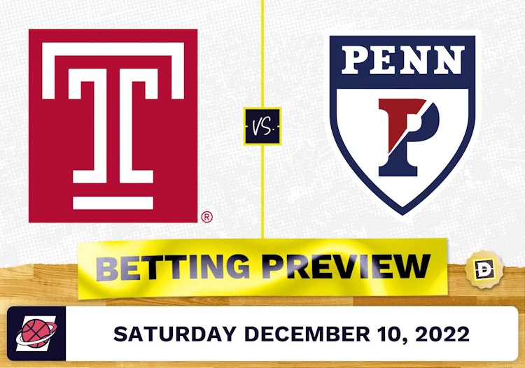 Temple vs. Pennsylvania CBB Prediction and Odds - Dec 10, 2022