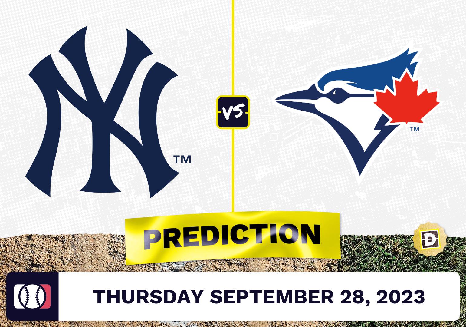 Yankees vs. Blue Jays Prediction for MLB Thursday [9/28/2023]