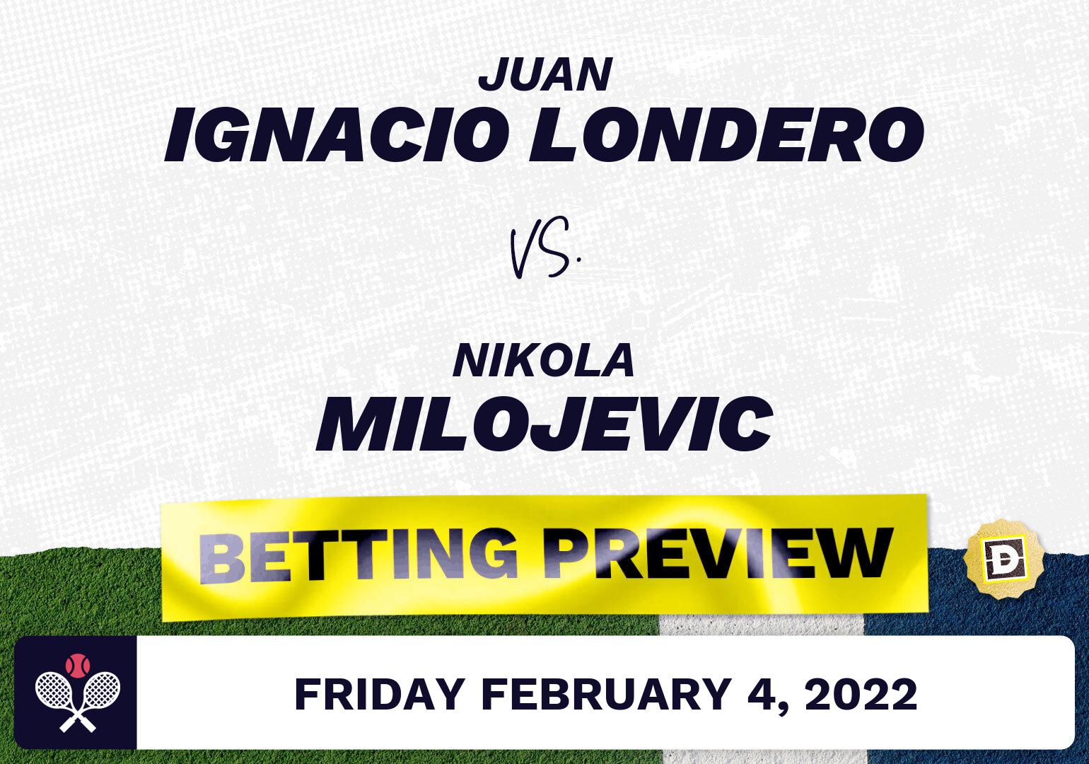 Juan Ignacio Londero vs. Nikola Milojevic Predictions - Feb 4, 2022
