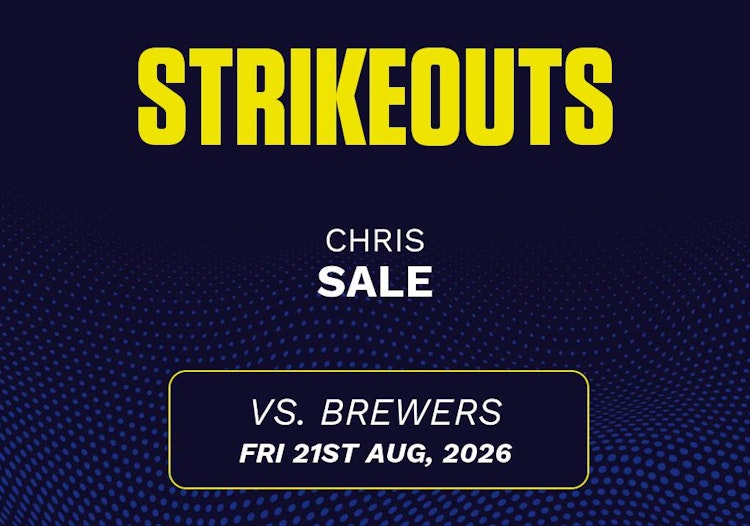 Chris Sale projected stats for Friday, August 21, 2026.