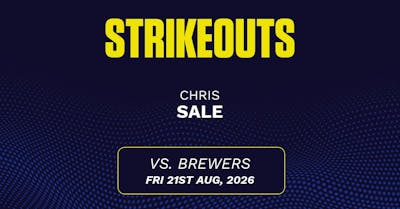 Chris Sale projections August 22: Strikeouts, outs, and earned runs vs. Brewers [2026]