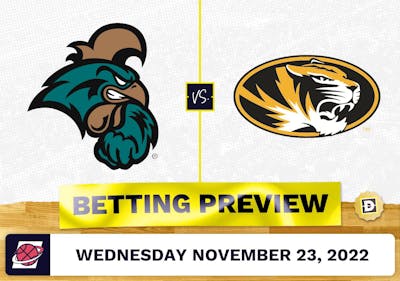 Coastal Carolina vs. Missouri CBB Prediction and Odds - Nov 23, 2022