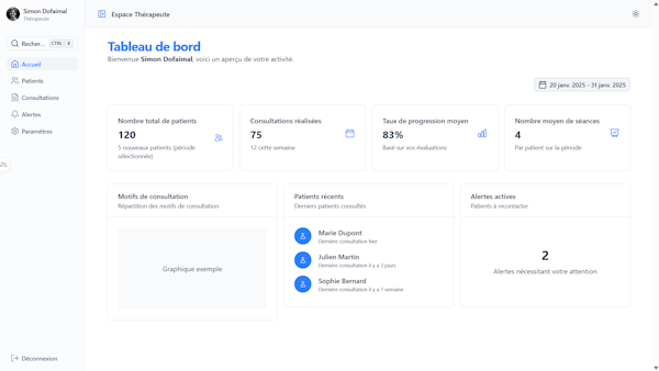 Deuxième démonstration de l'application pour praticiens.