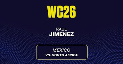 Will Raul Jimenez score a goal in today's World Cup game? Jimenez' projected stats vs. South Africa