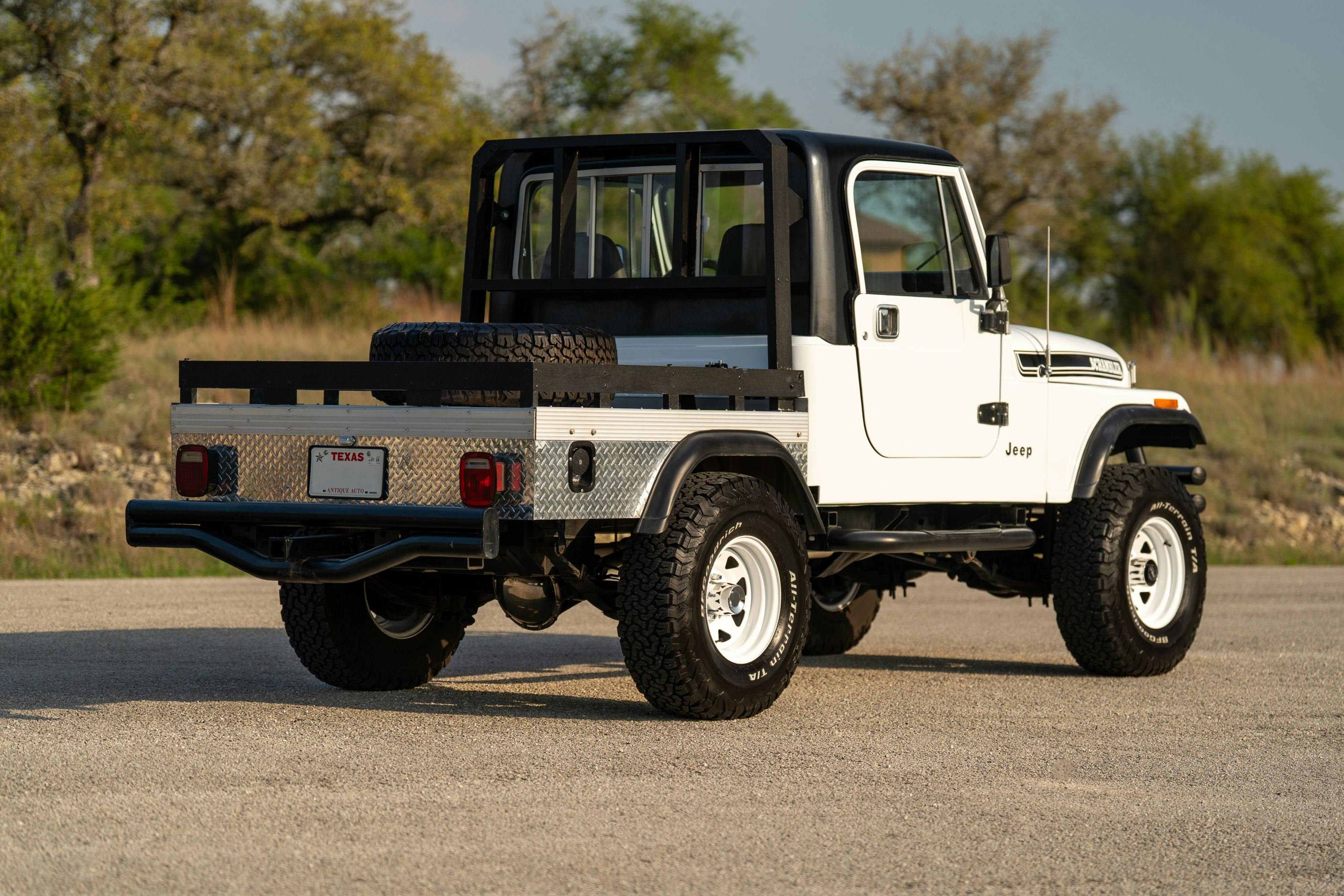 1983 Jeep Scrambler in White on Black in Austin, TX.