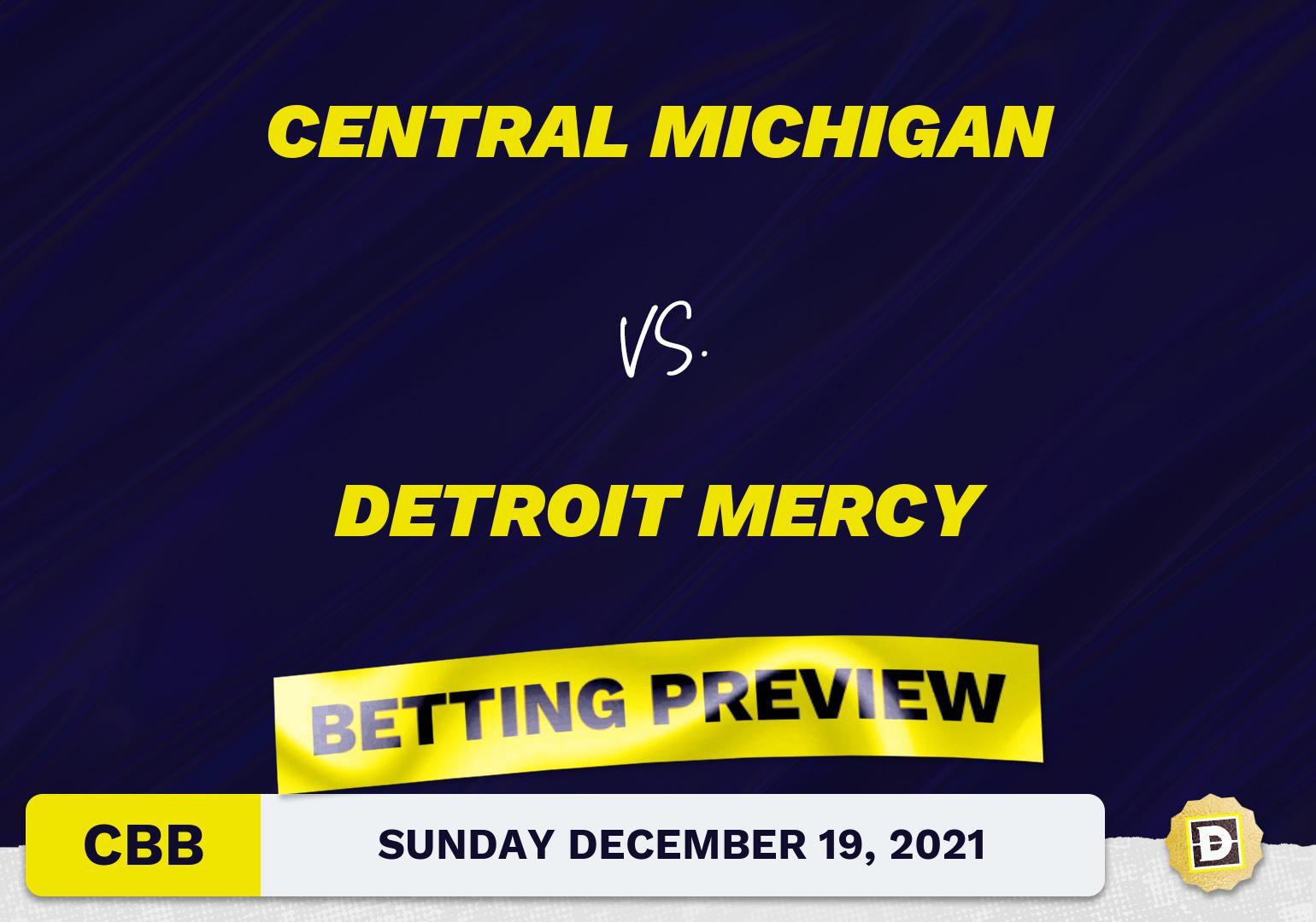 Central Michigan vs. Detroit Mercy CBB Predictions and Odds - Dec 19, 2021