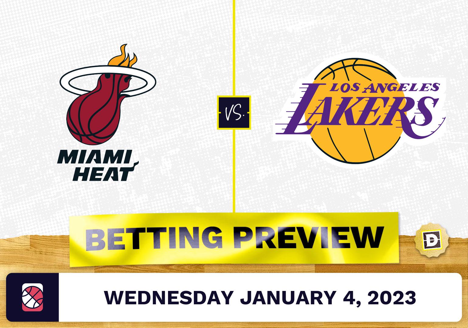 Heat Vs. Lakers Prediction And Odds - Jan 4, 2023