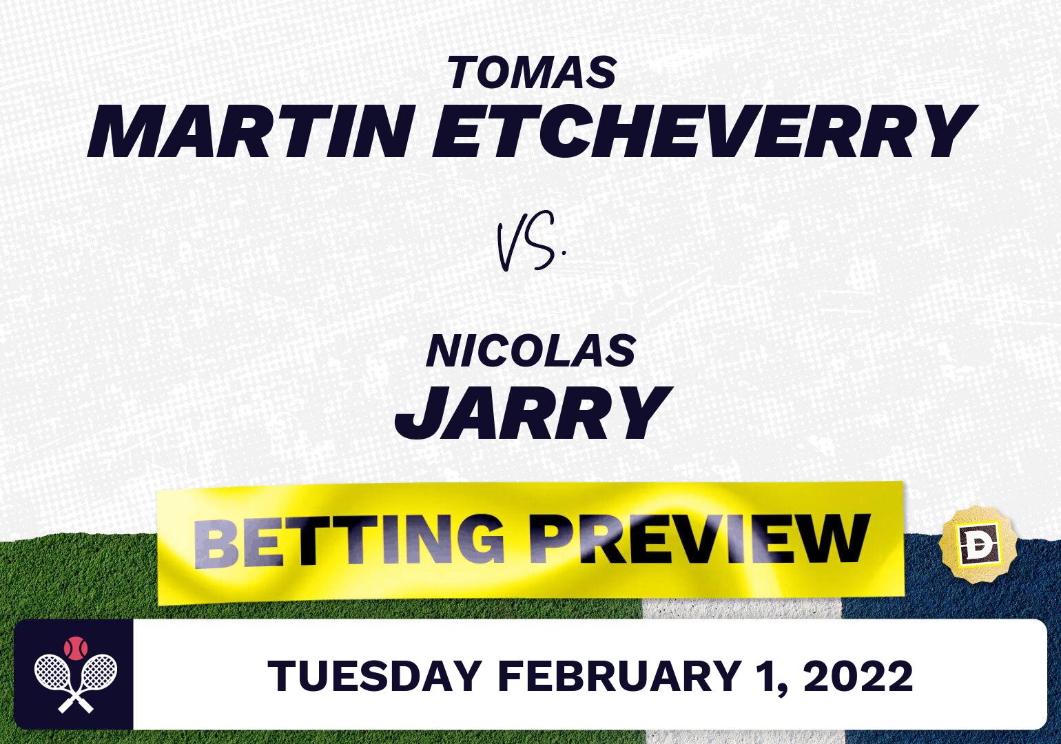 Tomas Martin Etcheverry vs. Nicolas Jarry Predictions - Feb 1, 2022