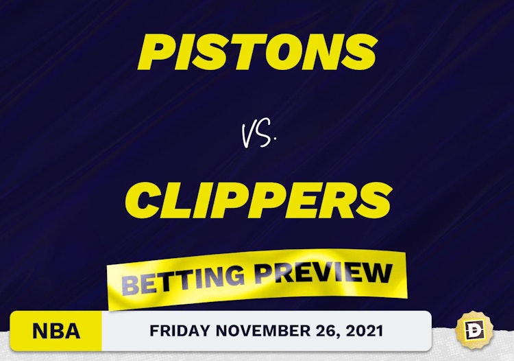 Pistons vs. Clippers Predictions and Odds - Nov 26, 2021