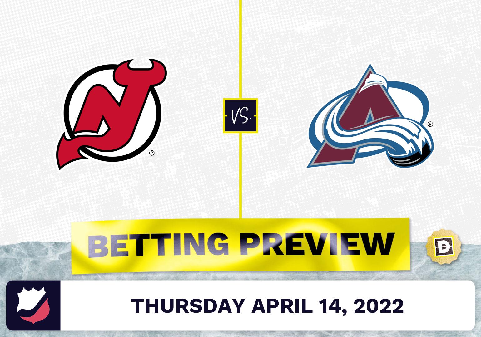 Devils vs. Avalanche Prediction and Odds - Apr 14, 2022