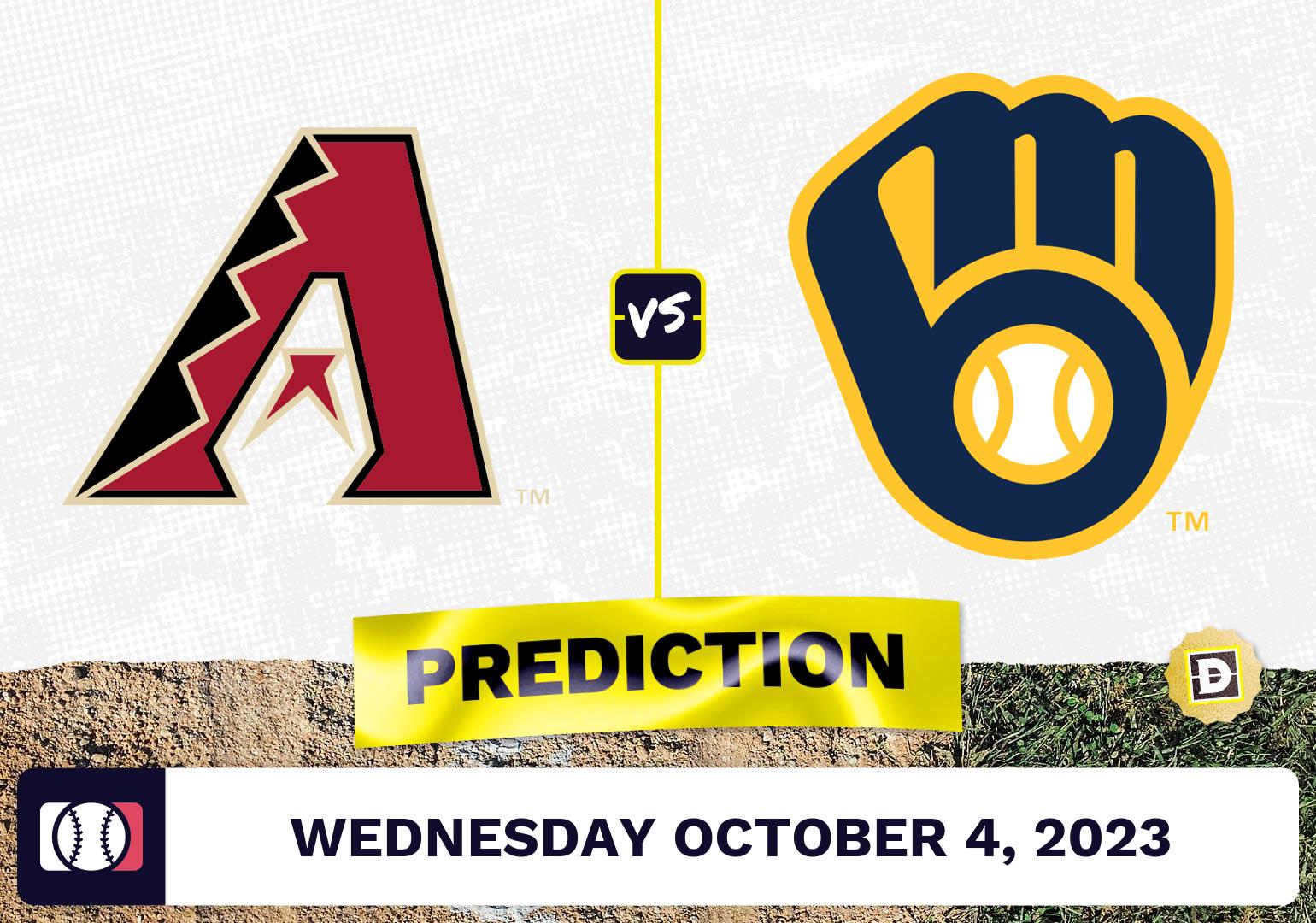 Diamondbacks vs. Brewers Prediction for MLB Wednesday [10/4/2023]