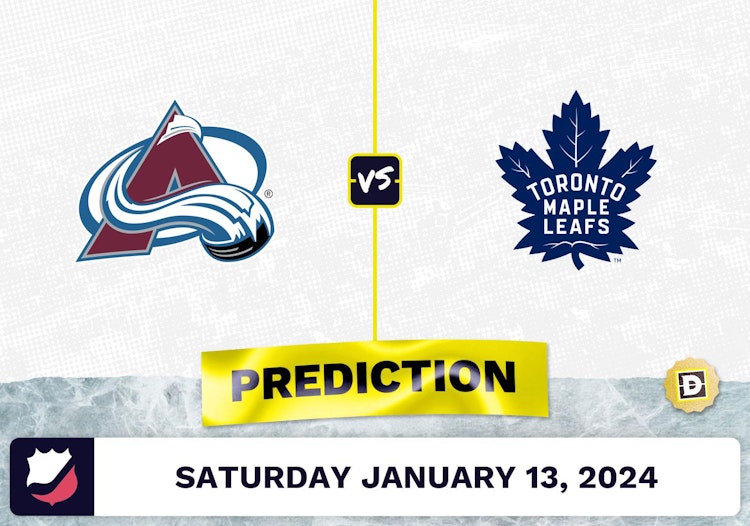 Colorado Avalanche vs. Toronto Maple Leafs Prediction, Odds, NHL Picks [1/13/2024]