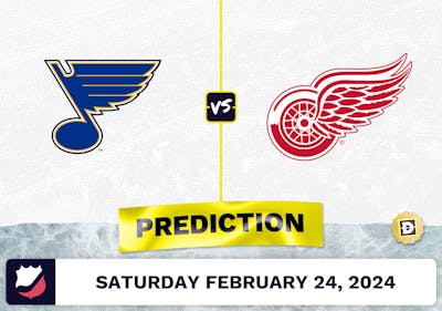 St. Louis Blues vs. Detroit Red Wings Prediction, Odds, NHL Picks [2/24/2024]