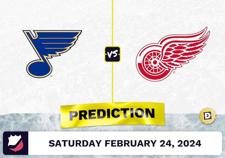 St. Louis Blues vs. Detroit Red Wings Prediction, Odds, NHL Picks [2/24/2024]