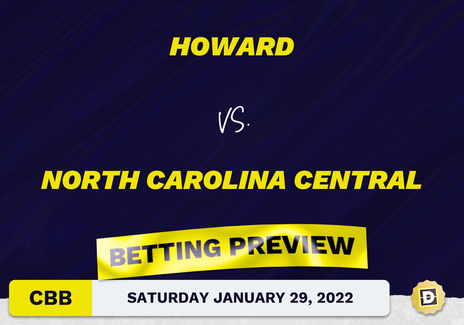 Howard vs. North Carolina Central CBB Predictions and Odds - Jan 29, 2022