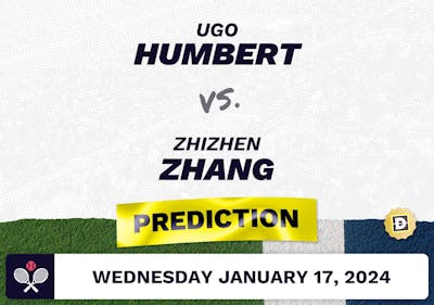 Ugo Humbert vs. Zhizhen Zhang Prediction, Odds, Picks for Australian Open 2024