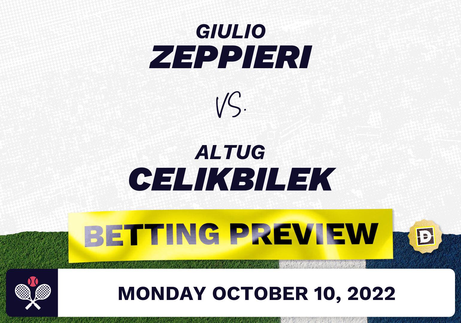 Giulio Zeppieri vs. Altug Celikbilek Predictions - Oct 10, 2022