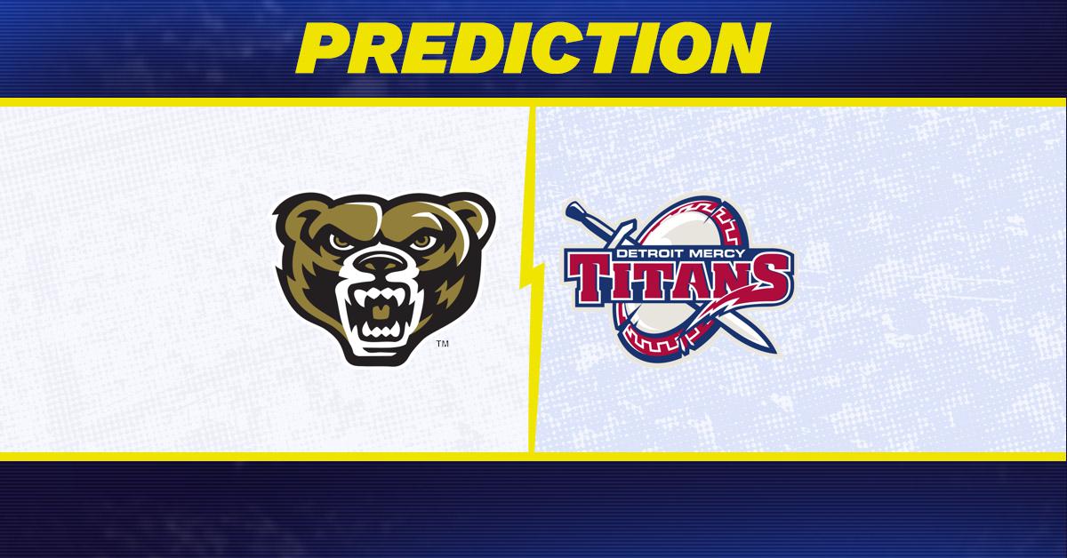 Oakland vs. Detroit Mercy prediction: Oakland favored to win men's college basketball matchup [1/24/2026]
