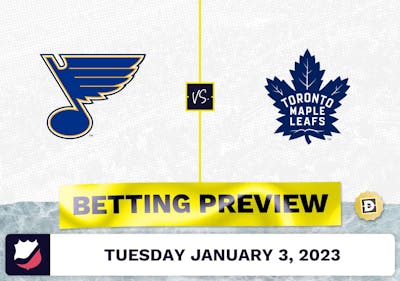 Blues vs. Maple Leafs Prediction and Odds - Jan 3, 2023