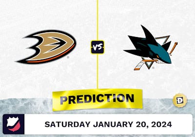 Anaheim Ducks vs. San Jose Sharks Prediction, Odds, NHL Picks [1/20/2024]
