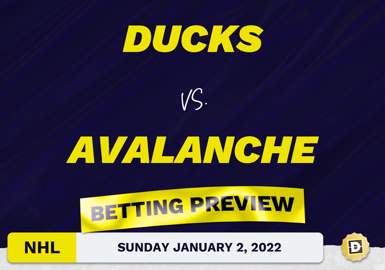 Ducks vs. Avalanche Predictions and Odds - Jan 2, 2022