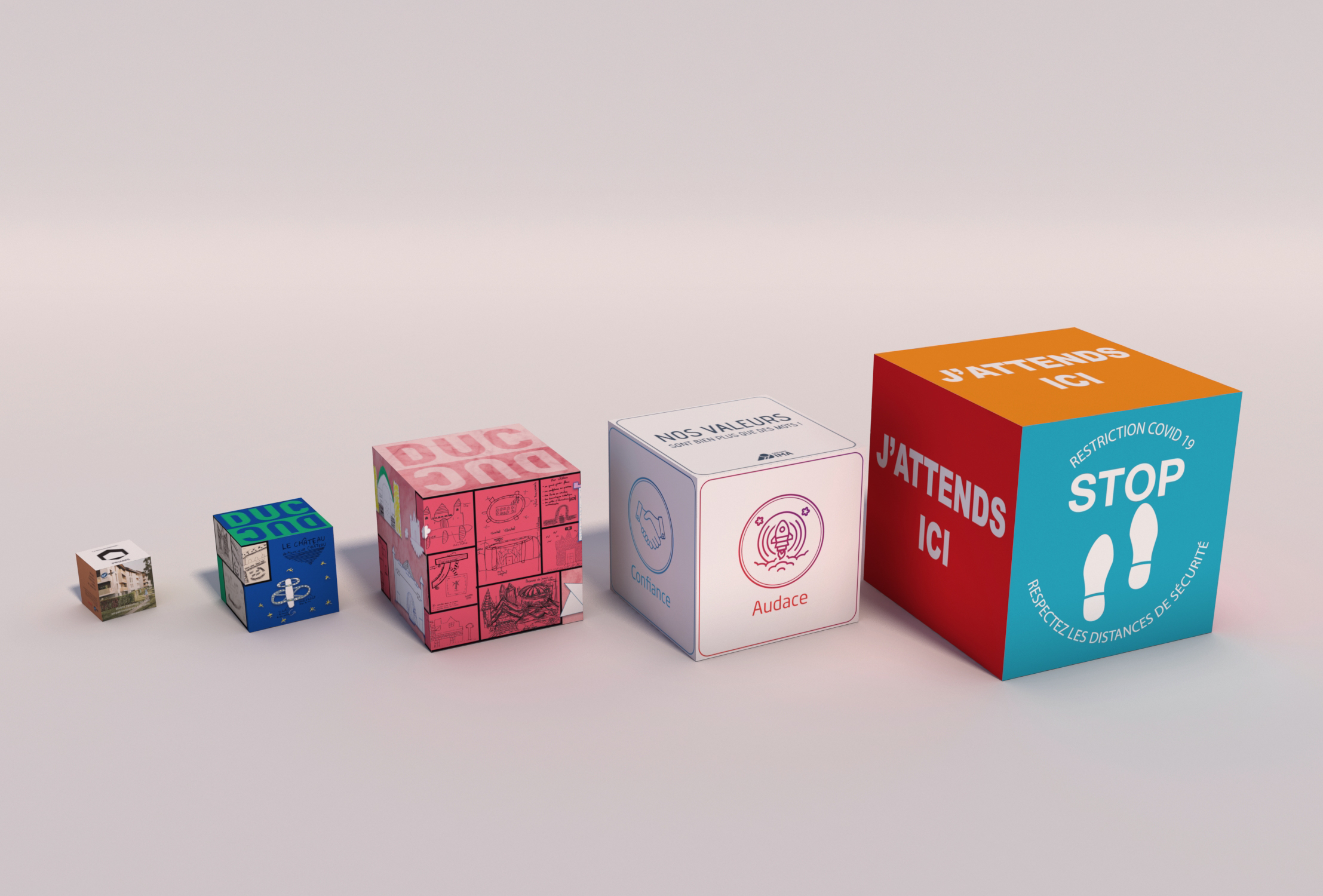 PLV Cubes de sol personnalisés