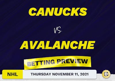Canucks vs. Avalanche Predictions and Odds - Nov 11, 2021
