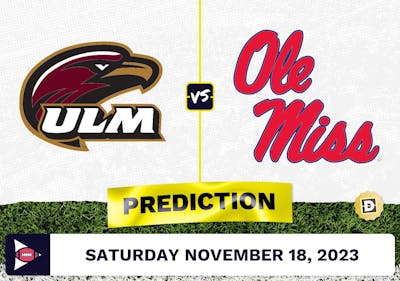 Louisiana-Monroe vs. Mississippi CFB Prediction and Odds - November 18, 2023