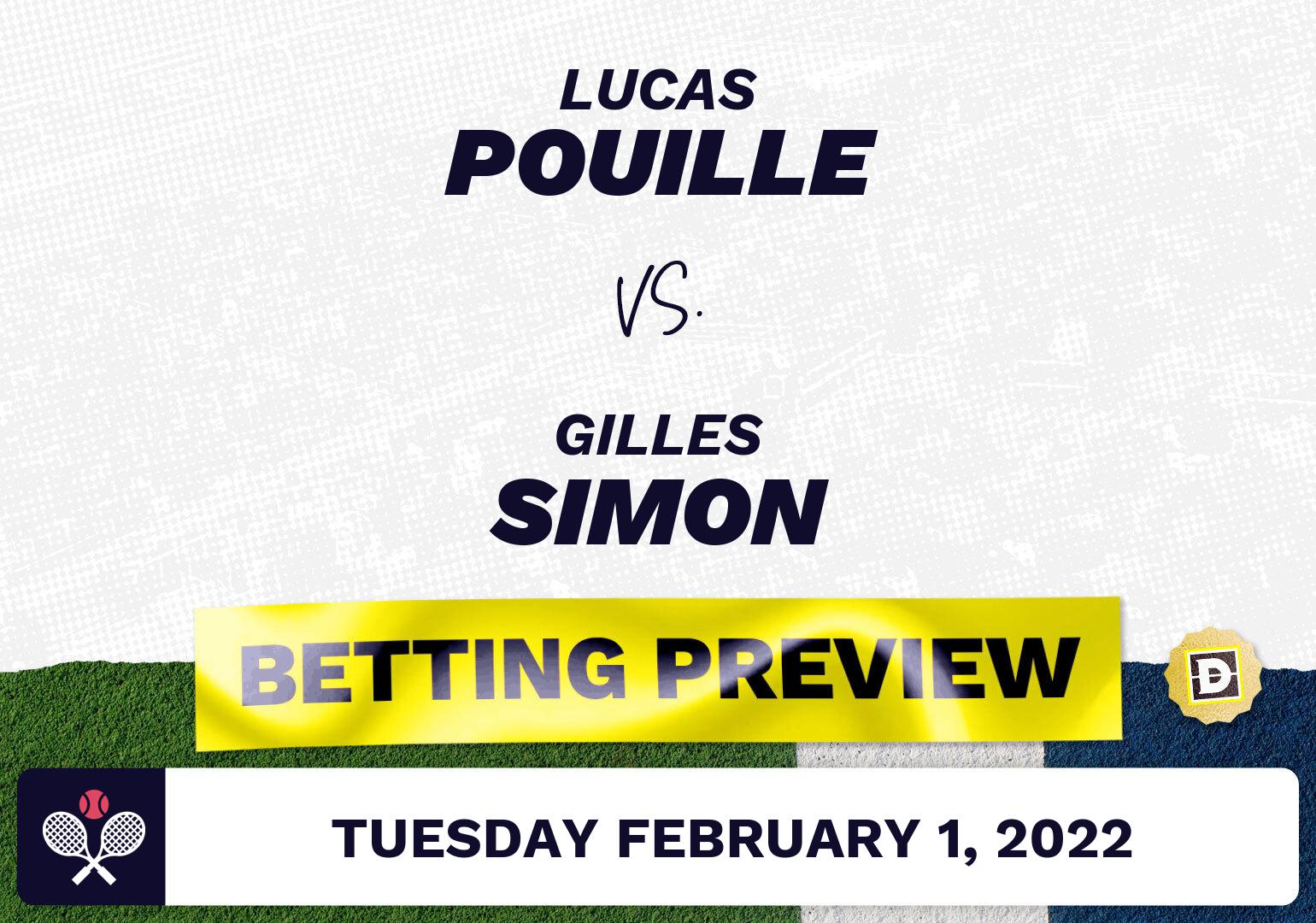 Lucas Pouille vs. Gilles Simon Predictions - Feb 1, 2022