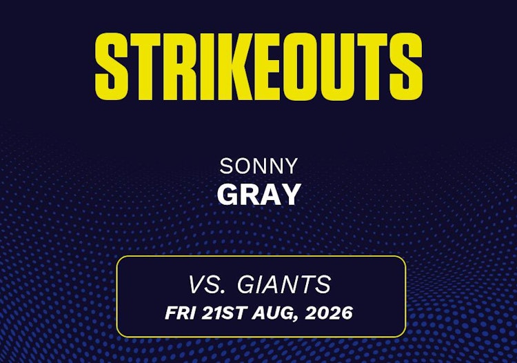 Sonny Gray projected stats for Friday, August 21, 2026.