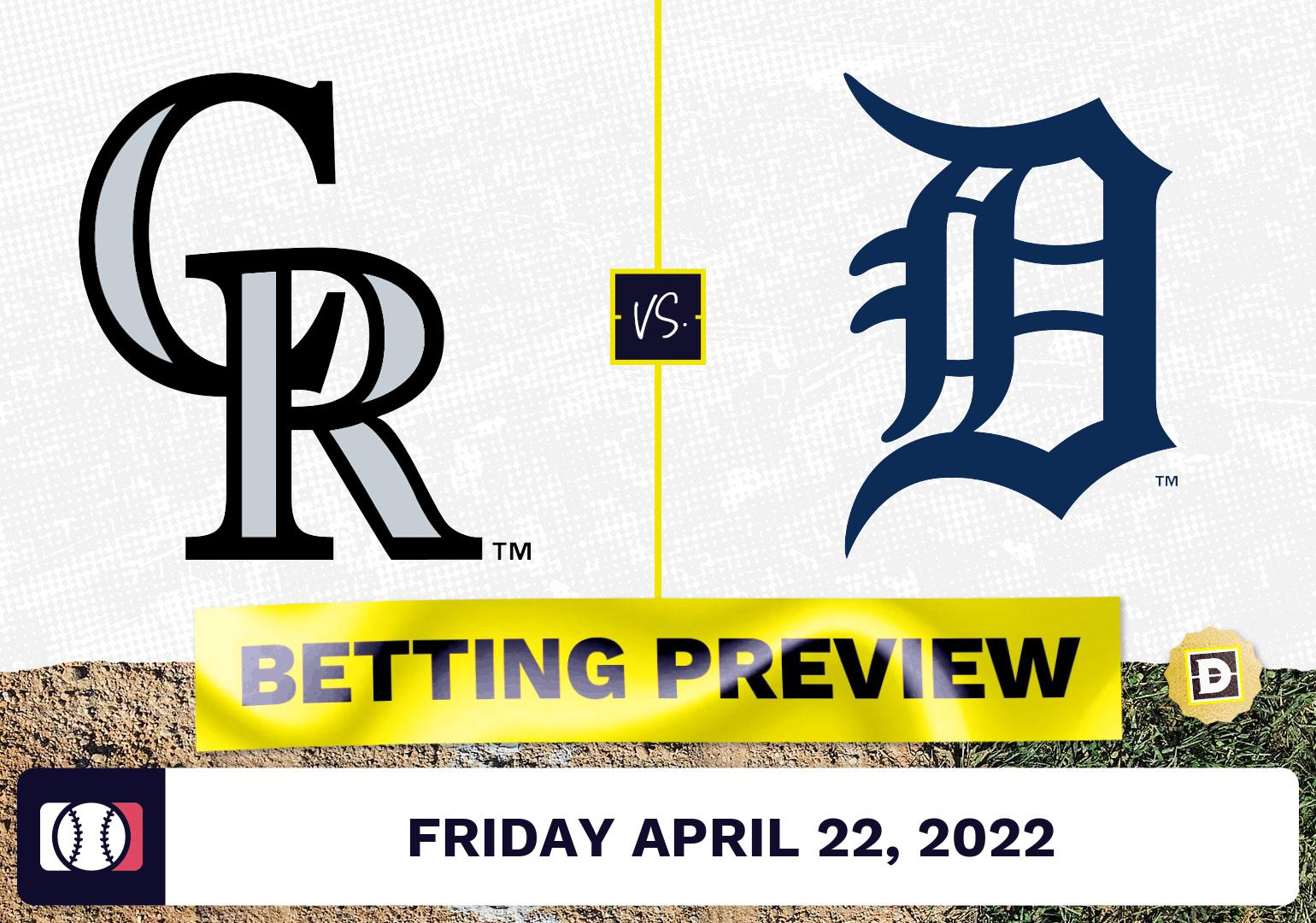 Rockies vs. Tigers Prediction and Odds - Apr 22, 2022