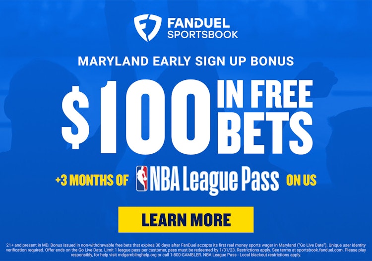 FanDuel Sportsbook Has An Early Sign-Up Bonus of $100 for Maryland Sports Bettors