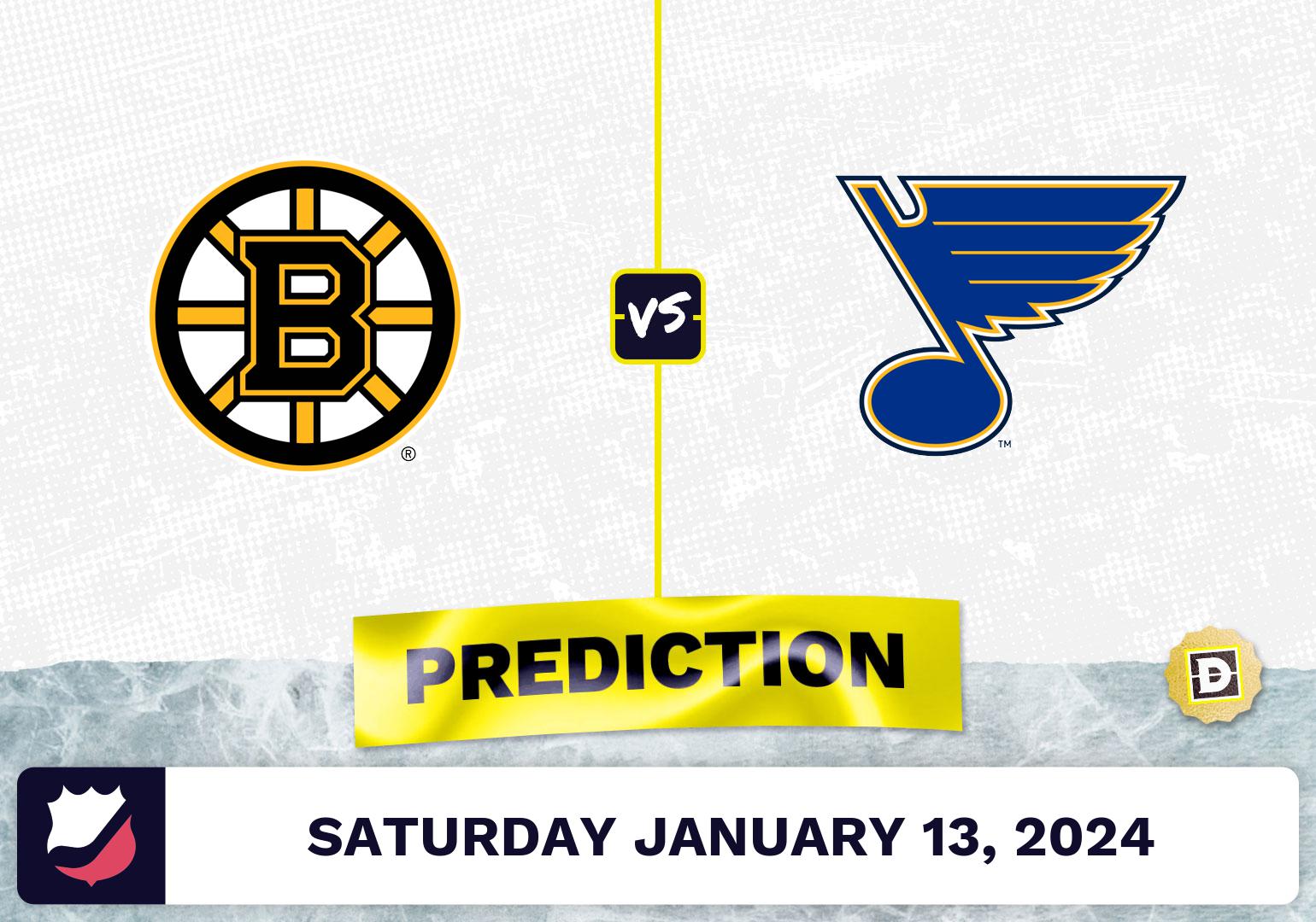Boston Bruins vs. St. Louis Blues Prediction, Odds, NHL Picks [1/13/2024]