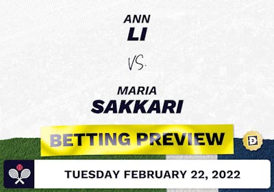 Ann Li vs. Maria Sakkari Predictions - Feb 22, 2022