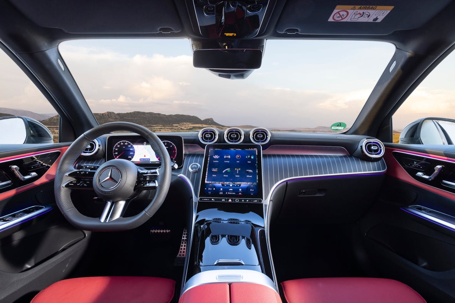 Das Cockpit des Mercedes GLC.