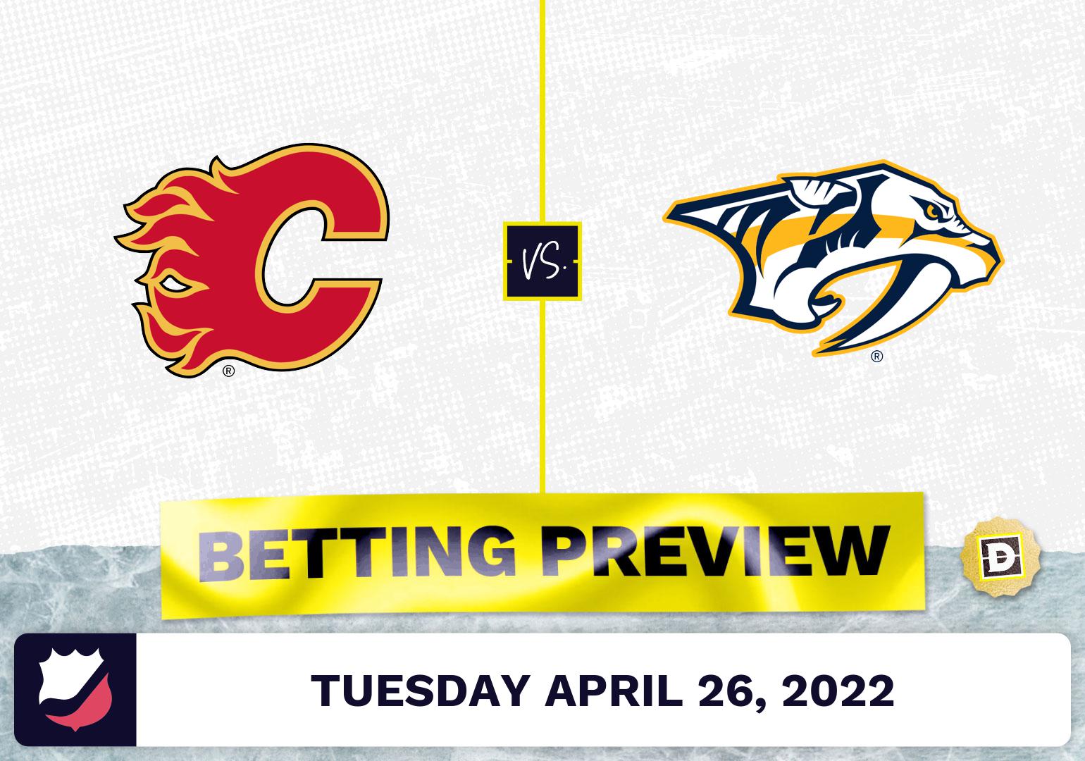 Flames vs. Predators Prediction and Odds - Apr 26, 2022