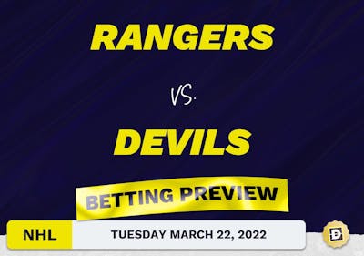 Rangers vs. Devils Predictions and Odds - Mar 22, 2022