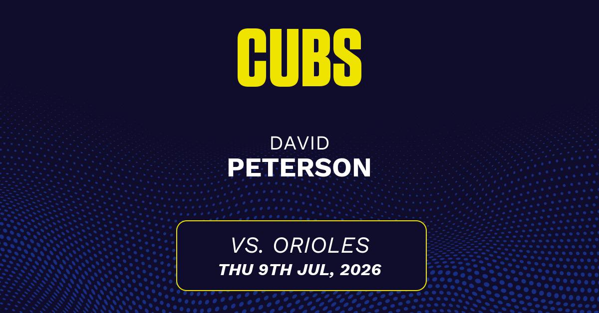 David Peterson projections July 9: Strikeouts, outs, and earned runs vs. Orioles [2026]