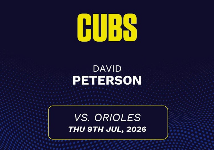 David Peterson projected stats for Thursday, July 9, 2026.