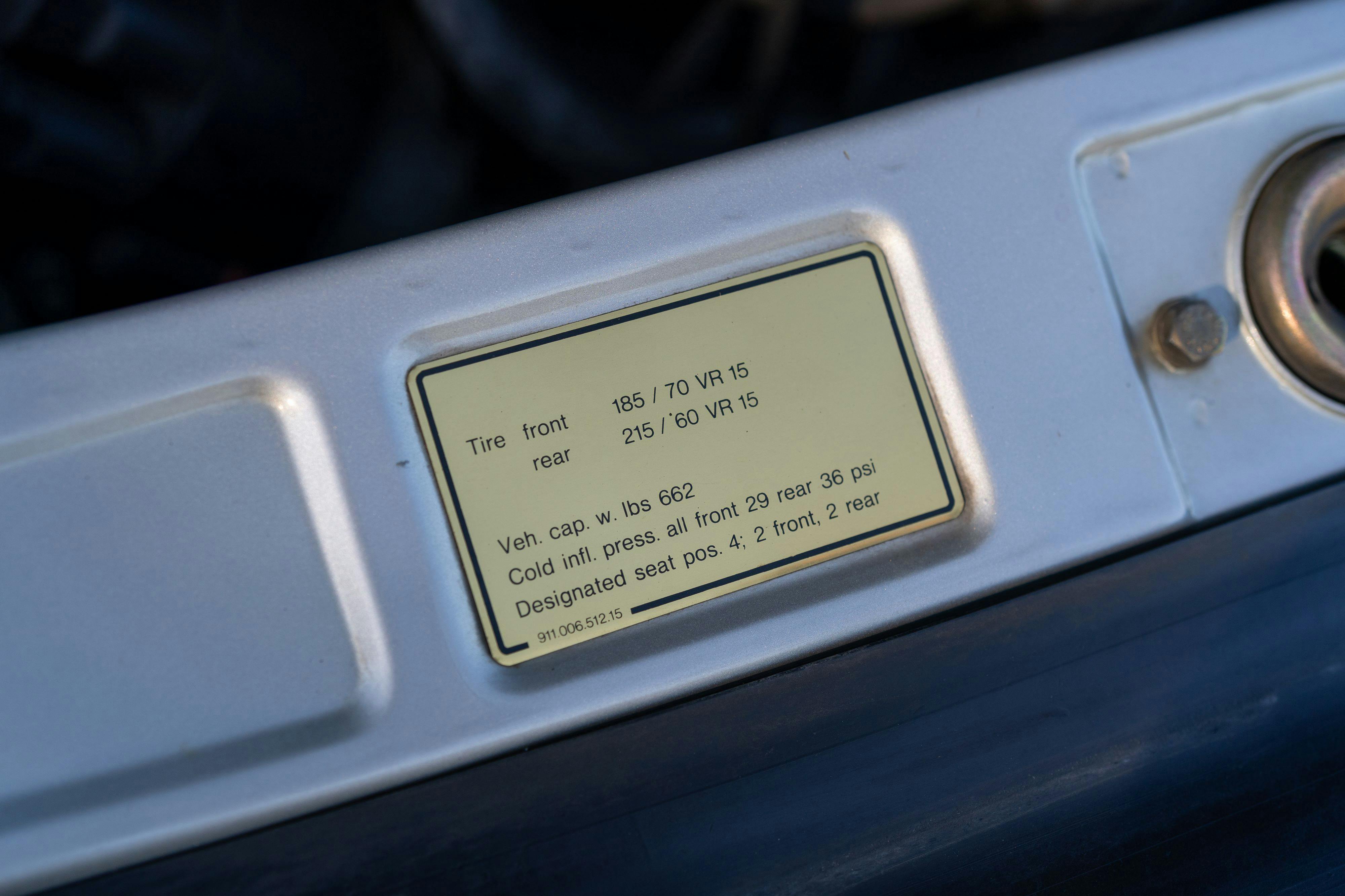Engine bay of a 1987 Porsche 911 Carrera G50 Coupe in Silver Metallic in Dripping Springs, TX.
