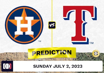 Astros vs. Rangers Prediction for MLB Sunday [7/2/2023]