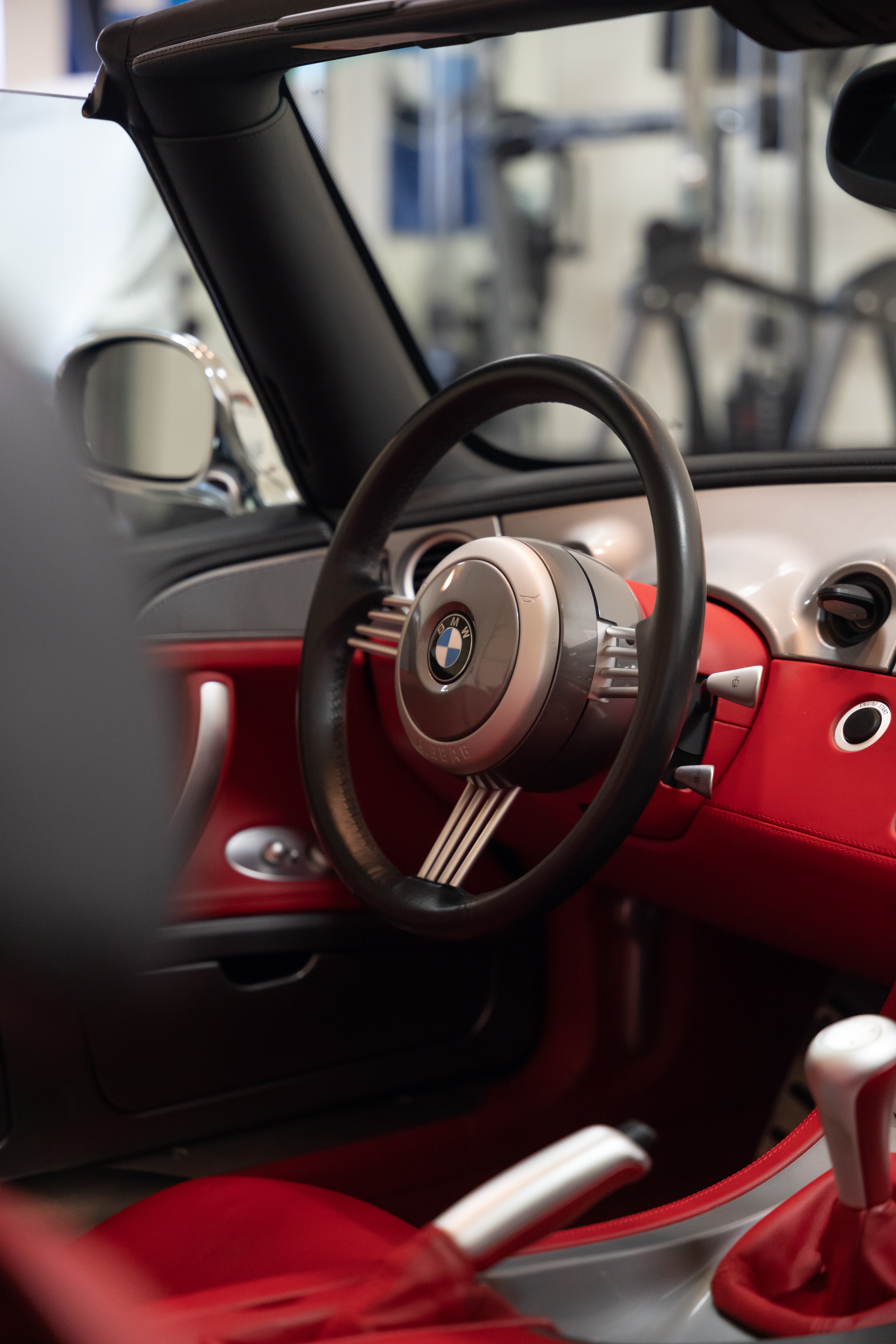 Interior of a 2002 BMW Z8 in Blanco, TX.