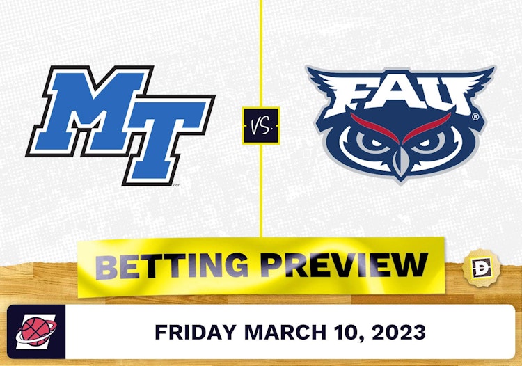 Middle Tennessee vs. Florida Atlantic CBB Prediction and Odds - Mar 10, 2023