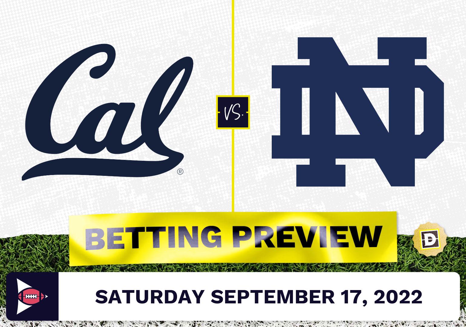 California vs. Notre Dame CFB Prediction and Odds - Sep 17, 2022