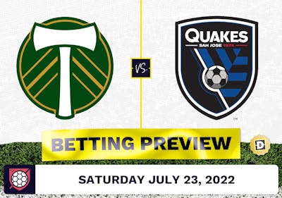 Portland Timbers vs. San Jose Earthquakes Prediction - Jul 23, 2022