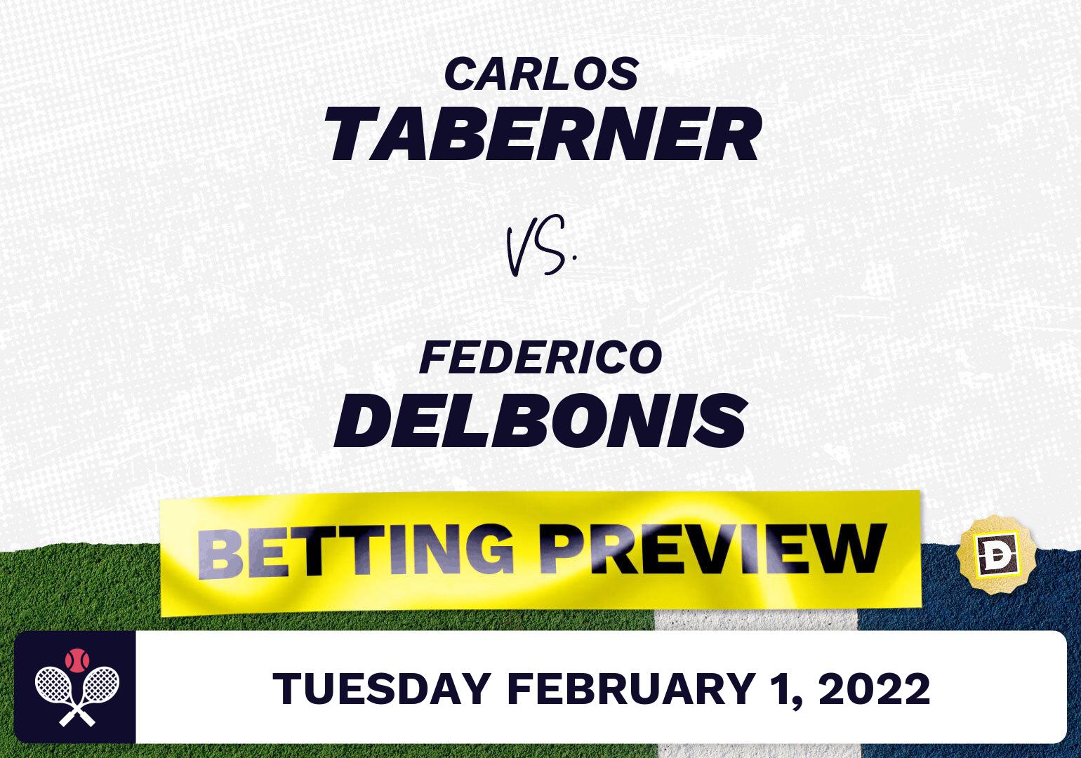 Carlos Taberner vs. Federico Delbonis Predictions - Feb 1, 2022