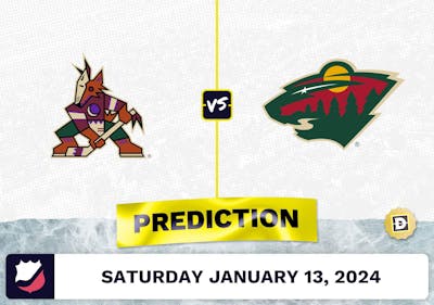 Arizona Coyotes vs. Minnesota Wild Prediction, Odds, NHL Picks [1/13/2024]
